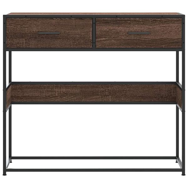 vidaXL Avlastningsbord brun ek 90x35x80 cm konstruerat trä