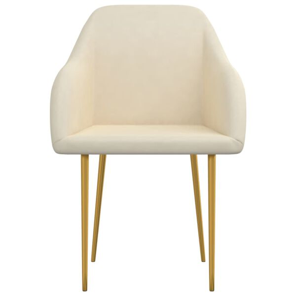 vidaXL Matstolar 6 st gr&auml;ddvit sammet