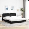 vidaXL Bed Frame without Mattress Black 180x200 cm Fabric