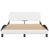 vidaXL Bed Frame "Dover" White&Black 120x200 cm Faux Leather