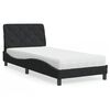 vidaXL Bed with Mattress Black 90x200 cm Velvet