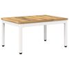 vidaXL Kaffeebord Vit 50 x 68,5 x 36 cm Massivt Akaciatr&auml;
