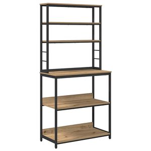 vidaXL K&ouml;ks hylla Artisan Ek 80 x 40 x 168 cm Konstruerat tr&auml;