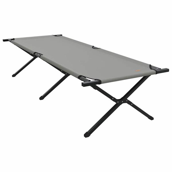 vidaXL F&auml;llbar Camping S&auml;ng Gr&aring; 210 x 80 x 46 cm Oxford tyg