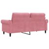 vidaXL Soffa 2-sits rosa 140 cm sammet