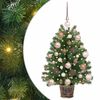 vidaXL Konstgjord julgran med 150 LED-lampor Gr&ouml;n 75 cm PE och PVC
