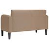 vidaXL Loveseat soffa cappuccino 110 cm konstl&auml;der