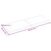vidaXL Bordsskiva ljusbrun 180x60x(2-6) cm behandlad massiv ek