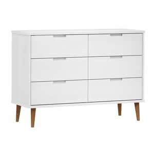 vidaXL Byr&aring; MOLDE vit 113x40x80 cm massiv furu