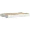 vidaXL Svävande vägghyllor 2 st ek och vit 40x23x3,8 cm MDF