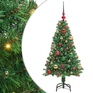 vidaXL Konstgjord julgran Gr&ouml;n 120 cm PVC och St&aring;l och Plast
