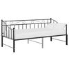 vidaXL Utdragbar s&auml;ngram b&auml;ddsoffa svart metall 90x200 cm
