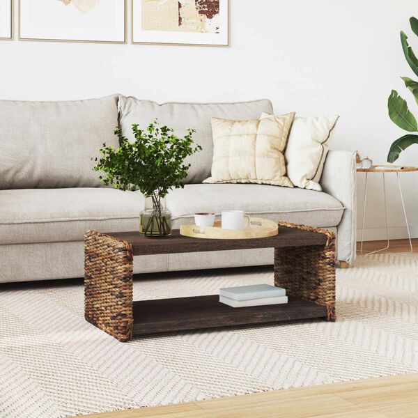 vidaXL Sidobord Naturfärg 44.5 x 45 x 45 cm Massivt mahognyträ