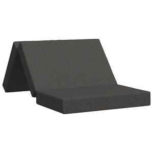 vidaXL F&auml;llbar Soffbed 80 x 67 x 45 cm M&ouml;rkgr&aring;