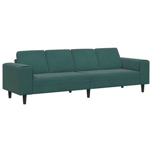 vidaXL Vardagsrumsoffa M&ouml;rkgr&ouml;n 250 x 77 x 76 cm