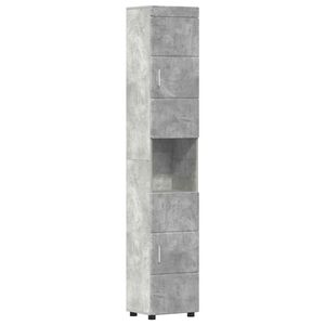 vidaXL Badrumssk&aring;psset TULUM Betonggr&aring; 37 x 31,5 x 203 cm