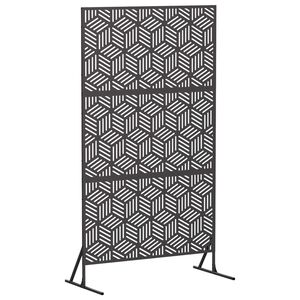vidaXL Avsk&auml;rmningssk&auml;rm 100 x 50 x 180 cm St&aring;l Svart