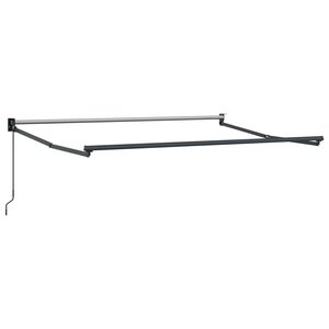vidaXL Manuell utdragbar markisram Antracit 2,5 x 2 m Aluminium