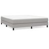 vidaXL Boxspring-s&auml;ngram ljusgr&aring; 160x200 cm tyg