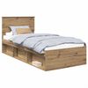 vidaXL S&auml;ngram med huvudgavel Artisan Ek 90 x 200 cm Konstruerat tr&auml;
