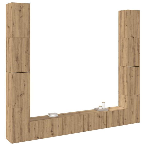 vidaXL V&auml;ggmonterade TV-sk&aring;p 6 st ek konstruerat tr&auml;