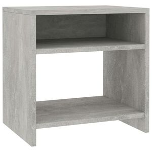 vidaXL S&auml;ngbord betonggr&aring; 40x30x40 cm konstruerat tr&auml;