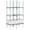 vidaXL Odlingsl&aring;da med spalj&eacute; vit 80x40x142,5 cm PP