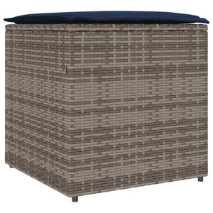 vidaXL Kuddbox med lagring Gr&aring; 50 x 50 x 50 cm konstrotting