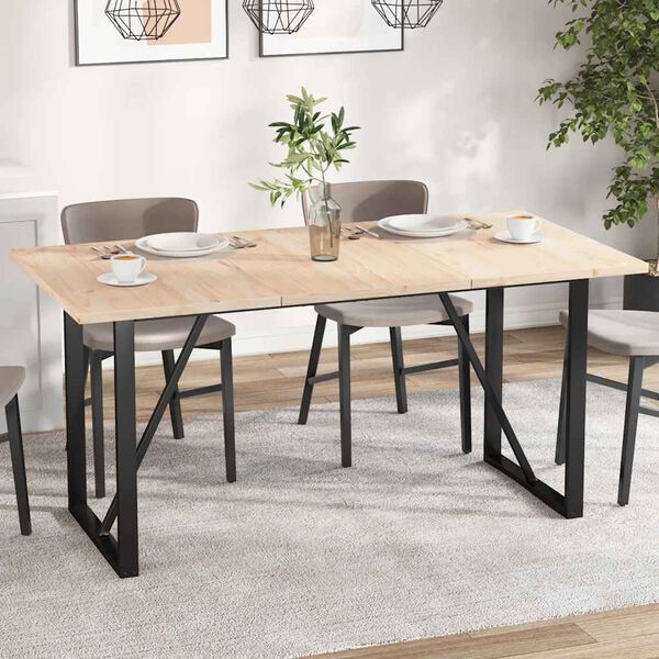 vidaXL Bordsskivor 3 st 80x53x2,5 cm rektangul&auml;r massiv furu