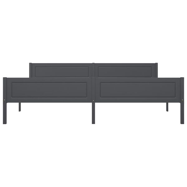 vidaXL S&auml;ngram massiv furu gr&aring; 200x200 cm