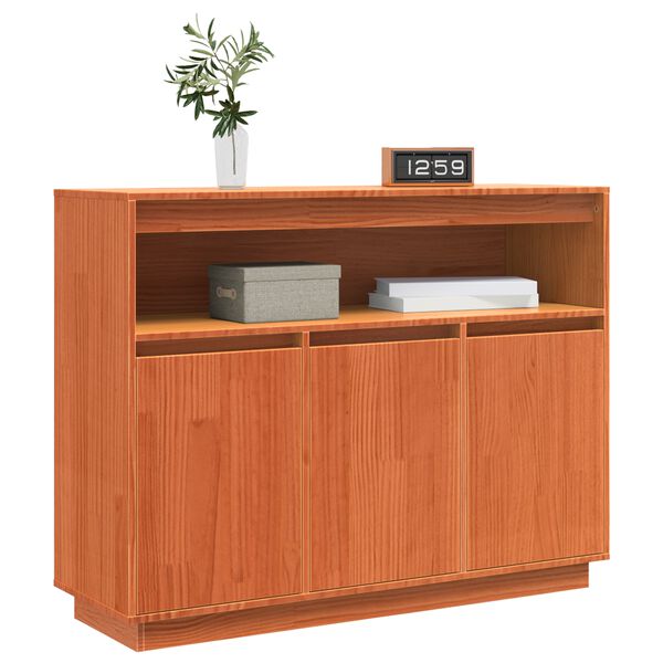vidaXL Sideboard Vaxbrun 104,5 x 34 x 80 cm Massiv furu