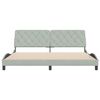 vidaXL Bed Frame without Mattress Light Grey 200x200 cm Velvet