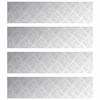 vidaXL Trappsteg 4 st 100 x 25 cm Silver Aluminium Rektangul&auml;r