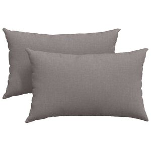 vidaXL Sofakuddar 2 st tyg Taupe 50 x 30 cm