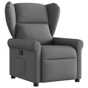 vidaXL Reclinerf&aring;t&ouml;lj m&ouml;rkgr&aring; tyg