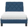 vidaXL Bed with Mattress Blue 80x200 cm Fabric