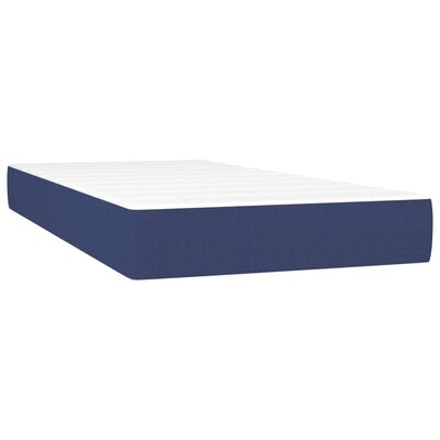 vidaXL Ramsäng med madrass & LED blå 80x200 cm tyg