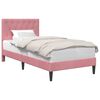 vidaXL S&auml;ngram med huvudgavel Rosa 80 x 200 cm Sammet
