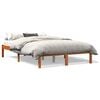 vidaXL S&auml;ngram utan madrass vaxbrun 120x190 cm massiv furu