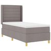 vidaXL B&auml;ddfj&auml;der med LED-ljusslingor Taupe 90 x 190 cm tyg