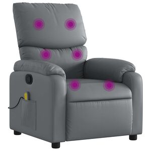 vidaXL Massagef&aring;t&ouml;lj gr&aring; konstl&auml;der