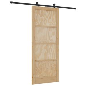vidaXL Skjutd&ouml;rr ORKDAL Naturlig 86 x 211 cm Massiv furu