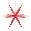 vidaXL Stjärna med LED-belysning vikbar röd 100 cm
