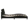 vidaXL Bed Frame without Mattress "Hanko" Black 140x200 cm Fabric