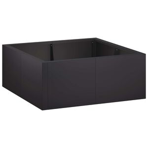 vidaXL St&ouml;dv&auml;gg 4 st 100 x 100 x 30 cm St&aring;l Svart
