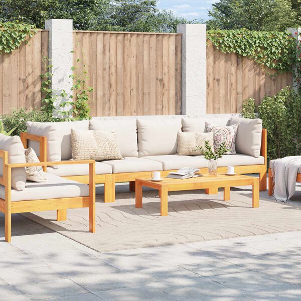 vidaXL Omr&aring;desmattor Fyrkantig PALMERAS Beige 240 x 240 cm Polyester