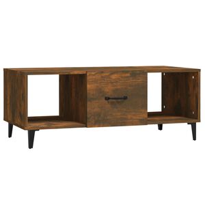 vidaXL Soffbord r&ouml;kf&auml;rgad ek 102x50x40 cm konstruerat tr&auml;