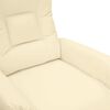 vidaXL Elektrisk massagefåtölj gräddvit konstläder