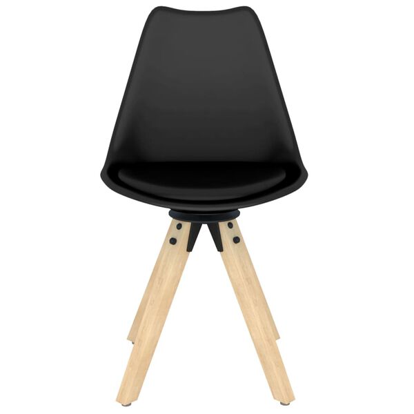 vidaXL Snurrbara matstolar 2 st svart PP