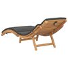 vidaXL Tr&auml;dg&aring;rd Sunlounger Brun 198 x 55 x 58,5 cm Massivt teaktr&auml;